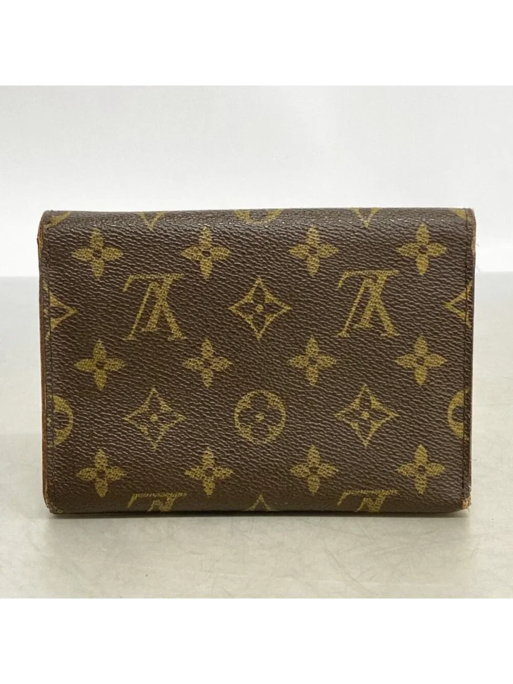 Louis Vuitton Trifold Wallet Monogram Porte Tresor Loue Tuy Papier Brown
